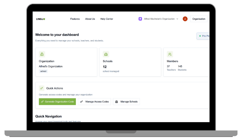 Lingjo assessment view